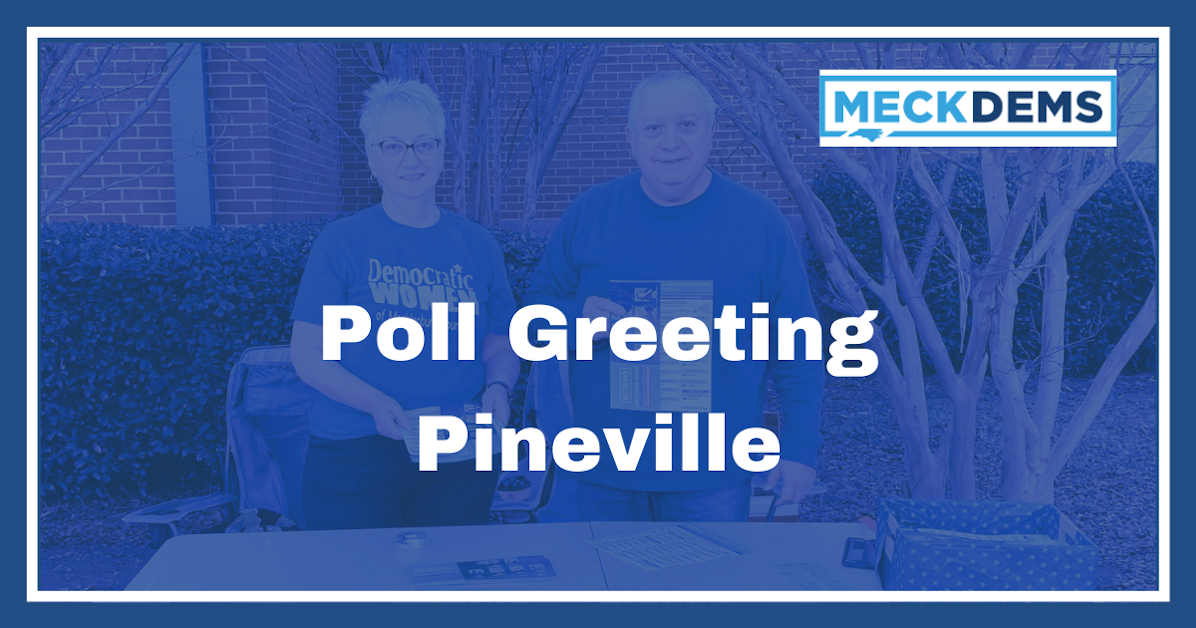Protect Democracy Volunteer To Be A Poll Greeter (Pineville Library